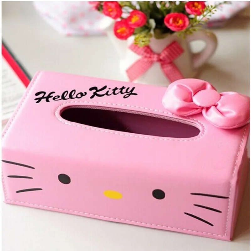 Милый мультфильм hello kitty Дораэмон кожаный тканевый ящик KT Cat Салфетка Обложка