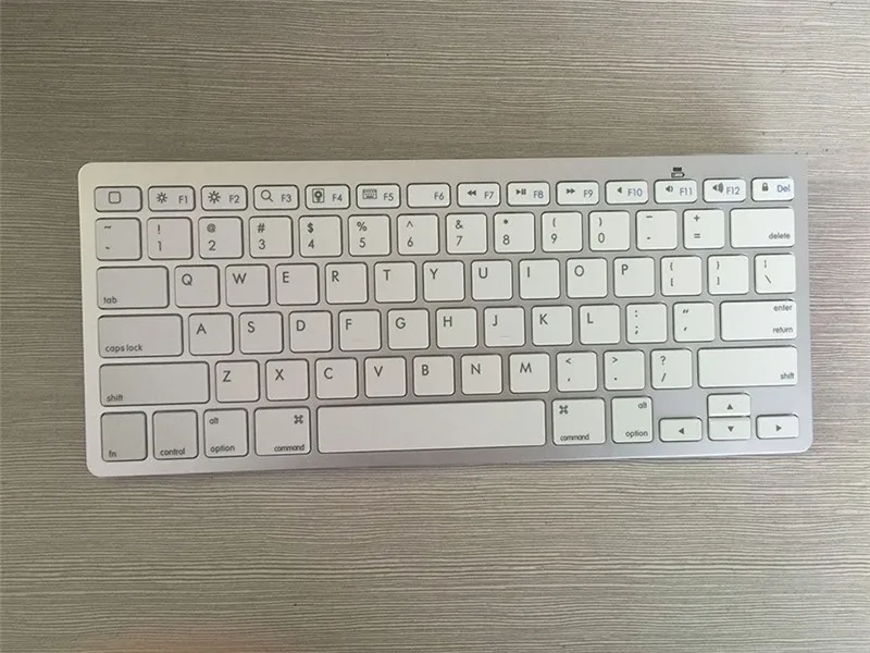 Портативная Bluetooth беспроводная клавиатура Chiclet Keys белая для iPad iPhone Macbook Android Tablet PC Windows IOS мини-клавиатура