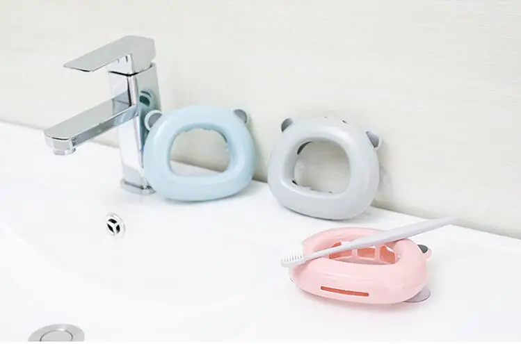 Настенный держатель для зубных щеток с 3 отверстиями 1 шт. присоска крючок