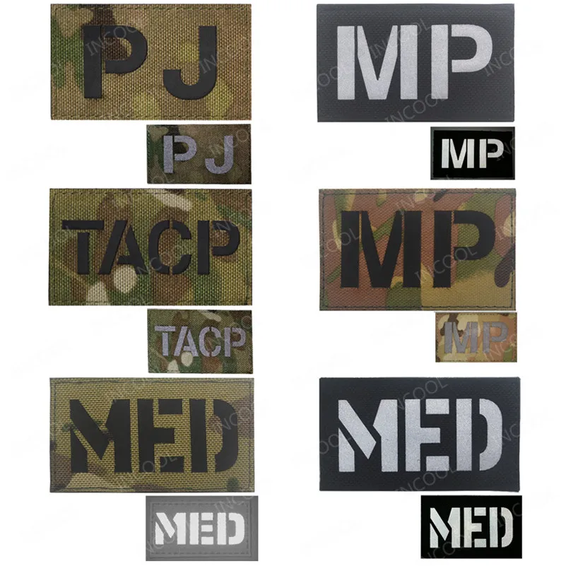 Светоотражающие IR ПВХ нашивки с вышивкой TACP MP Тактические Военные боевые декоративные нашивки резиновые байкерские медицинские вышитые значки
