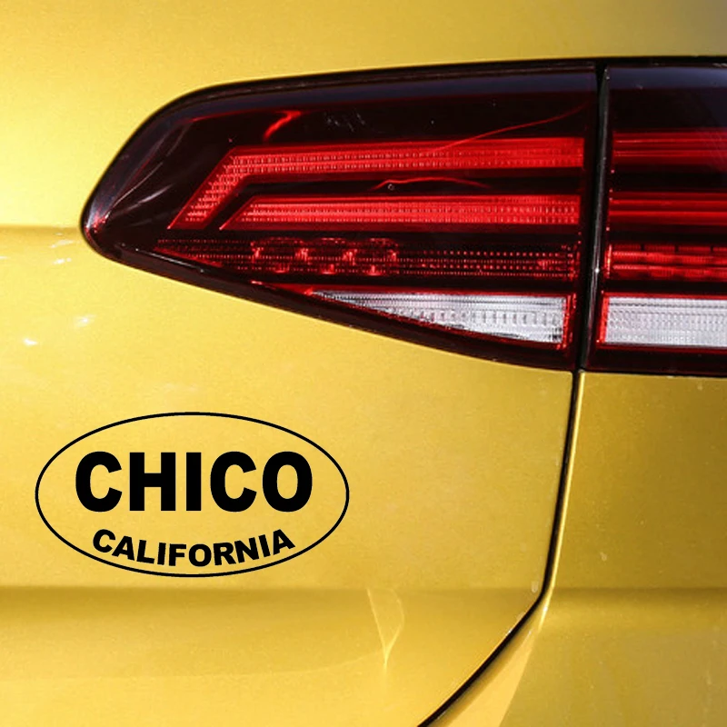 YJZT 15 см * 8 овальные автомобильные наклейки виниловые стиль CHICO CALIFORNIA цвет черный