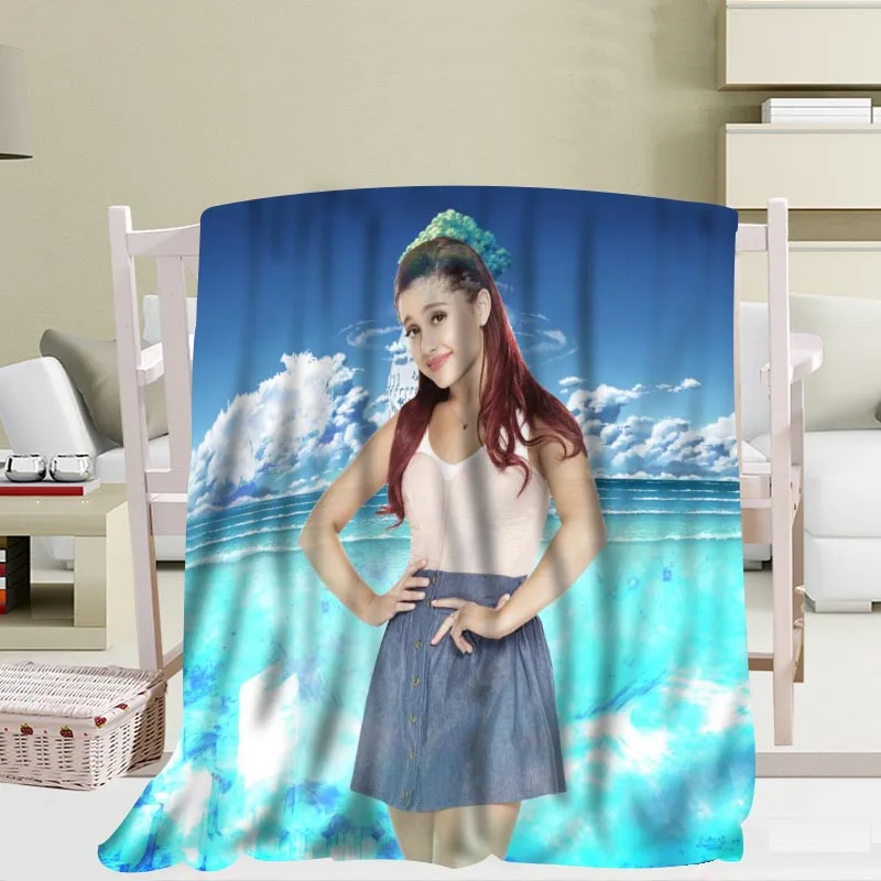 Blanket Изготовленные на заказ одеяла из фланелевой ткани Ariana Grande 56x80 дюймов 50X60 дюймов 40X50 дюймов диван-кровать плед для детей и взрослых теплое одеяло - Цвет: Blanket