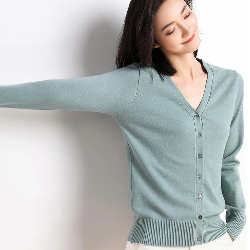 Women Sweater Button Basic Match Brand Tops 12 Colors New Spring Summer Cardigans sr518 |