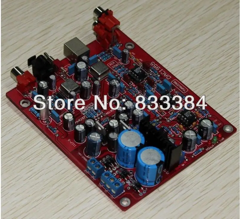 AD1955 WM8805 PCM2706 AD827 волоконный коаксиальный USB DAC Собранный усилитель платы