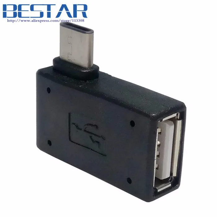 USB type c usb 3 1 к 2 0 Женский C Type OTG адаптер правый и левый Угловой 90 градусов для