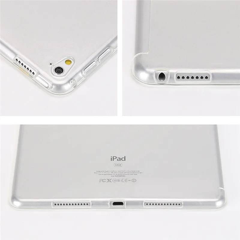 Redlai для нового iPad 9 7 дюйма 2018 A1893 прозрачный мягкий чехол из ТПУ дюймов 2017 выпуска