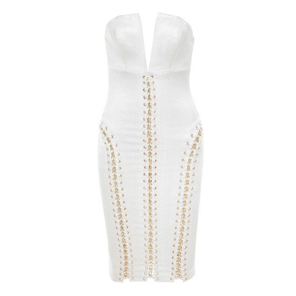 Арцу 2018 знаменитости вечерние летние белые Кружево до Бандажное платье Для