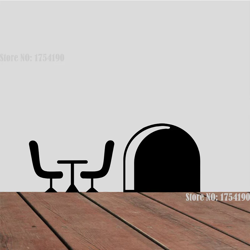 3d забавные мультяшные настенные наклейки с отверстиями для мыши детской комнаты