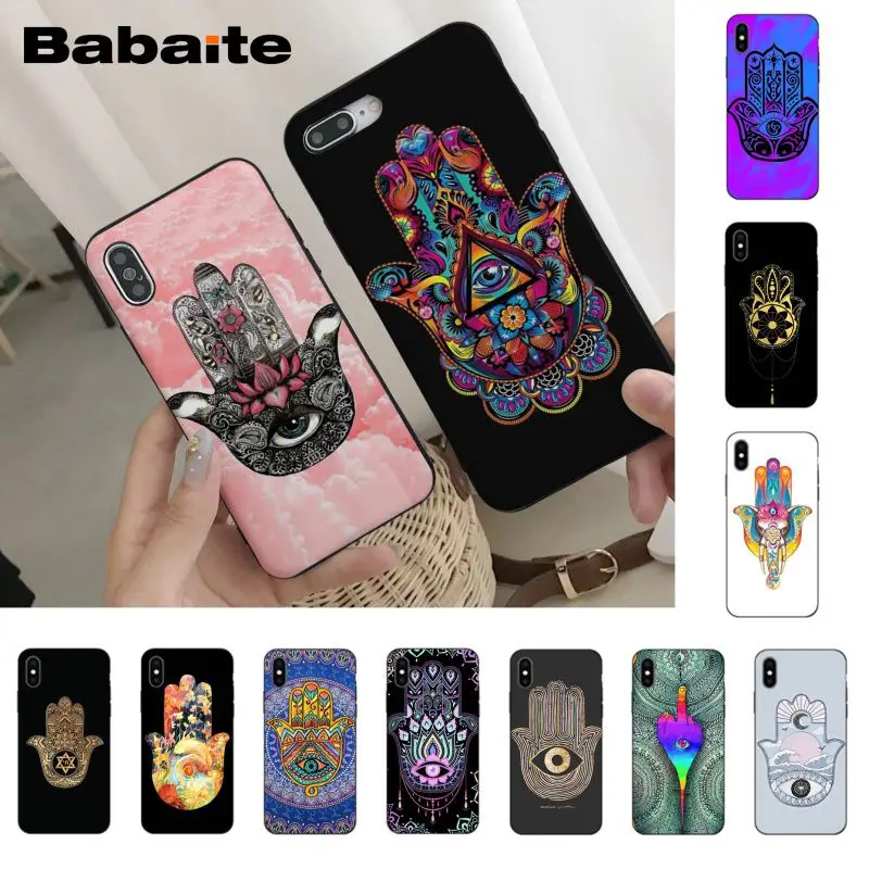 Babaite Hamsa чехол для телефона с рисунком рукой Фатимы iPhone X Xs Xr XsMax 10 7 8 plus 6 6s 5 5s SE 5c11 11pro