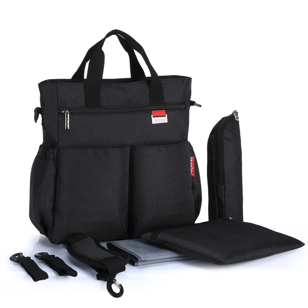 

baby diaper bag Stylish black style maternity mummy nappy bag Large capacity mother nursing handbag baby stroller bag