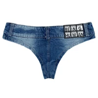 sexy nightclub girls low waist denim thong shorts micro mini jeans shorts femme womens disco dance hotpants beach hot shorts