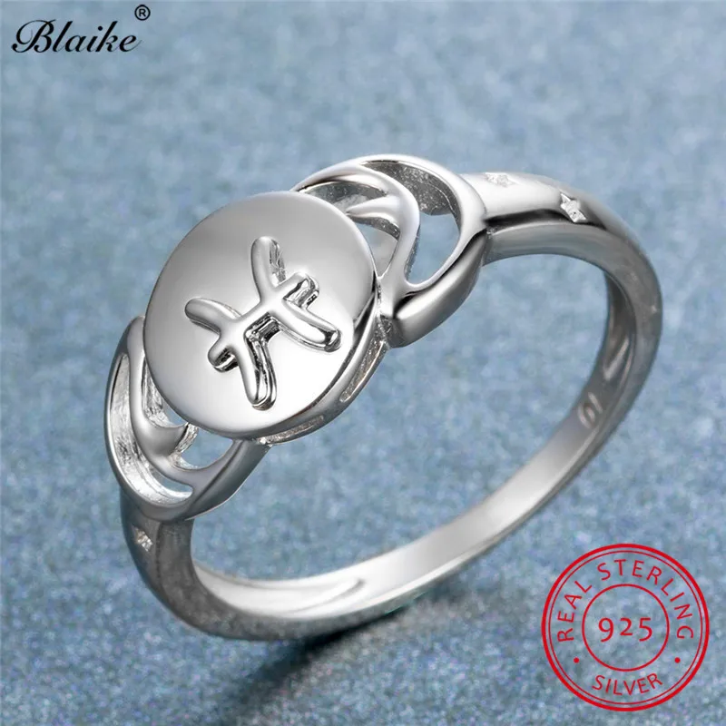 Кольцо рыбы из серебра 925 пробы с созвездиями для мужчин и женщин | Украшения