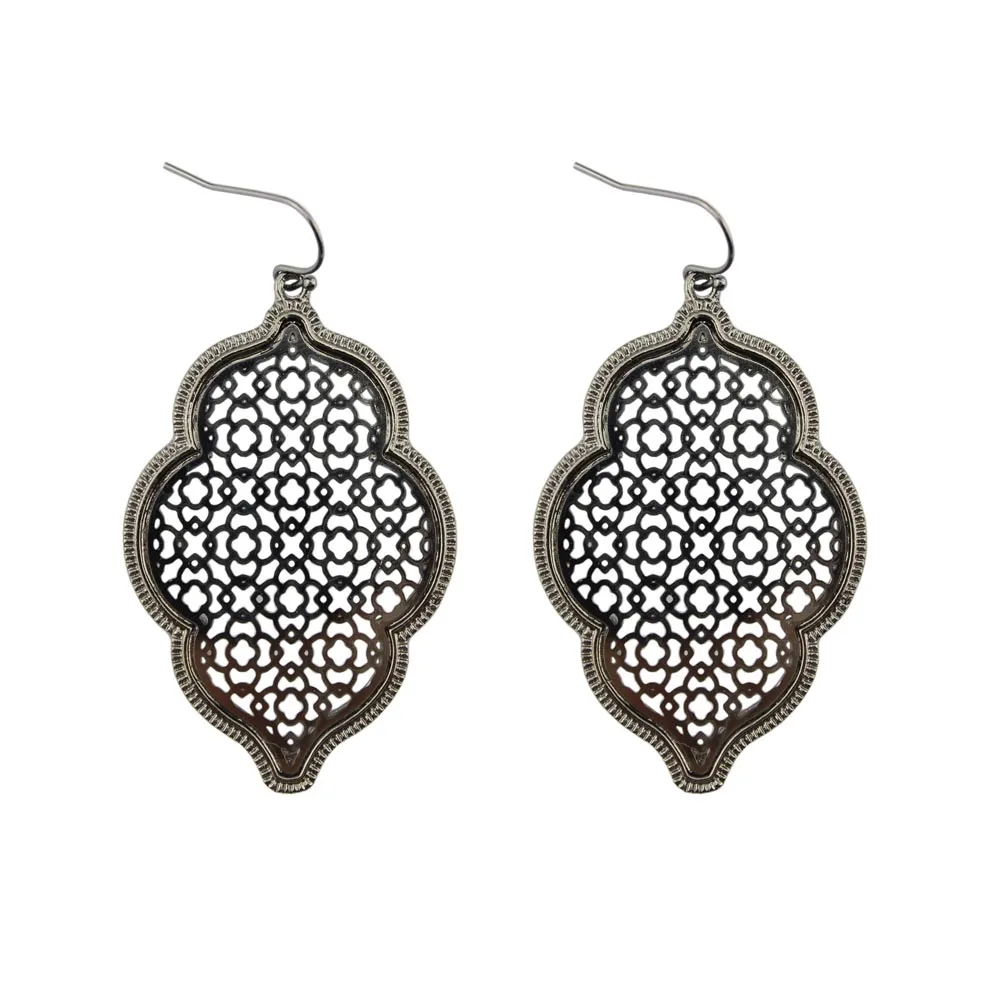 Двухцветные висячие серьги из филиграни для женщин яркие марокканские модные