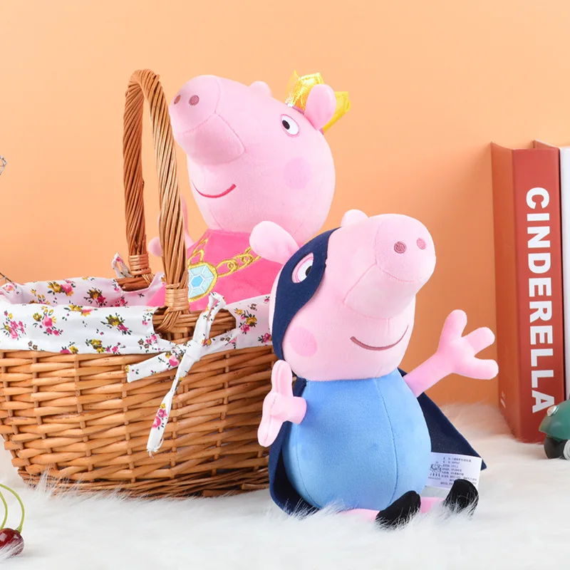 Подлинный Свинка Пеппа 30 см Плюшевые игрушки принцесса Peppa герой Джордж мягкие