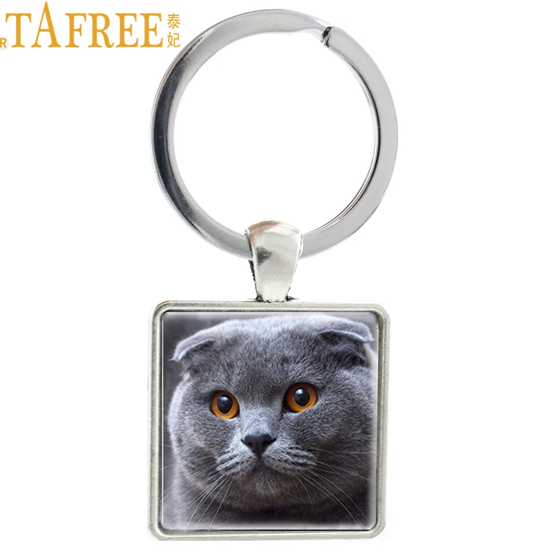 TAFREE, хорошее качество,, новая мода, крутой Кот, шарм, брелок, подвеска, Черный кот, брелок для женщин, мужчин, ювелирное изделие, подарок E376 - Цвет: E372