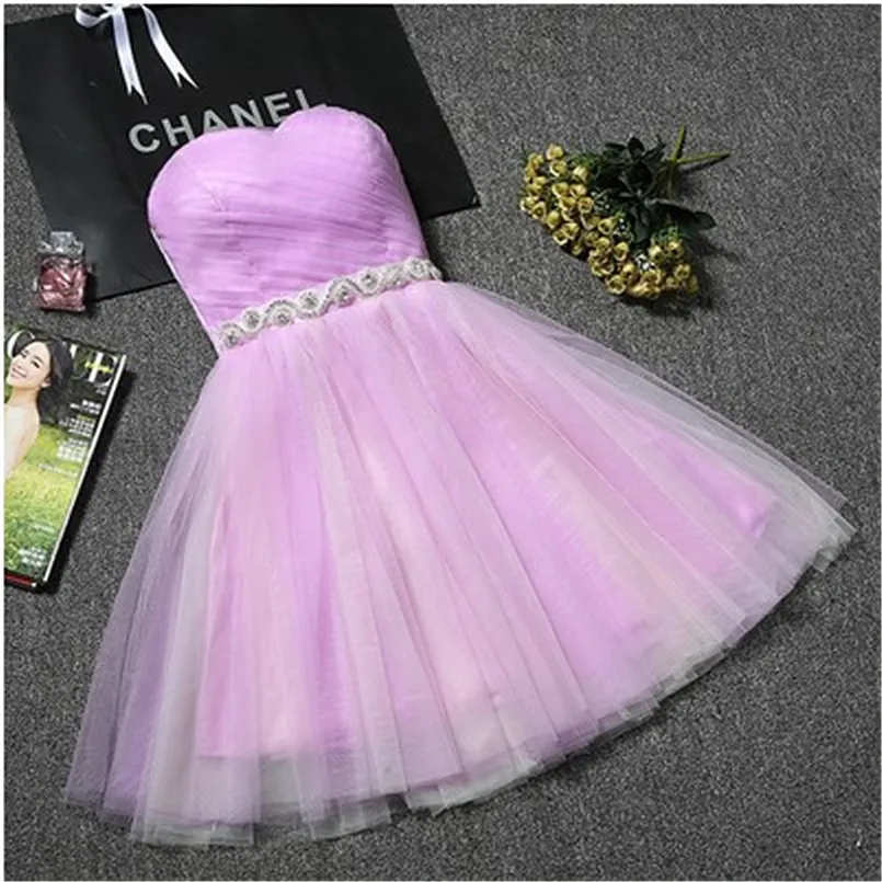 Light Purple LEDEDAZ Сексуальные Короткие мини платья для выпускного вечера для девочек дешевые платья для выпускного вечера Бисероплетение размера плюс Встреча выпускников/корпоративративы Выпускной платья - Цвет: Light Purple