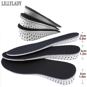 Стельки для увеличения роста полнаяполовина для мужчин и женщин, вкладыши для обуви, невидимая поддержка свода стопы, подушечки