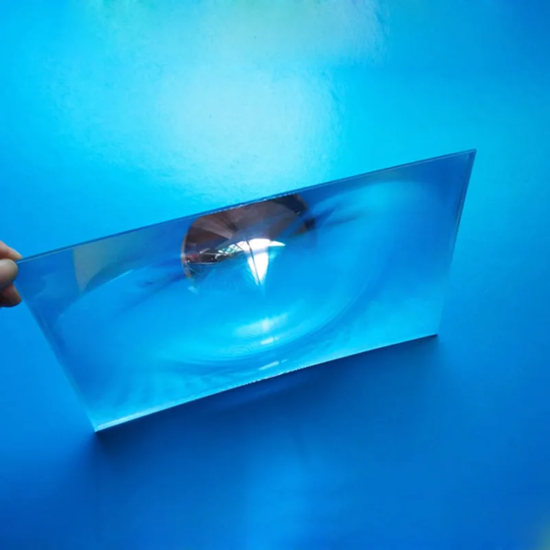 2pcs 130x80mm Rectangle Optical PMMA Plastic Fresnel Lens Focal Length 100mm for Projector Plane Magnifier Solar concentrator |