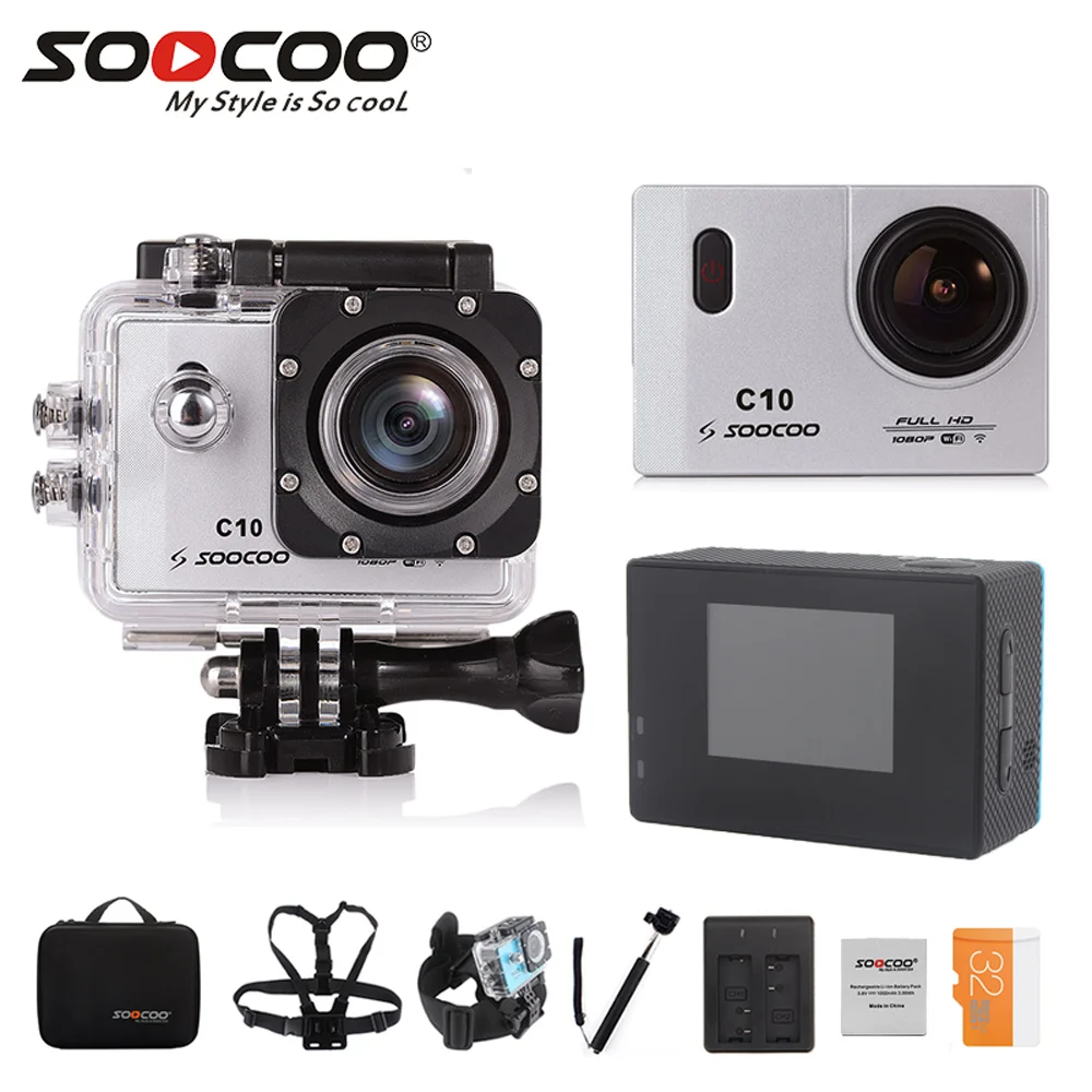 ES местная доставка: экшн камера Full HD 1080 P/30fps WiFi 1 5 дюйма LCD 170D спортивная
