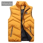 Жилет Maxulla мужской с хлопковой подкладкой, модное повседневное пальто без рукавов, утепленный жилет, одежда для зимы, 4XL