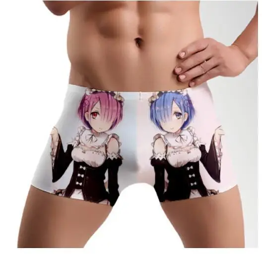 Re: Zero Hajimeru Isekai Seikatsu Ram Rem мужские трусы, мужское нижнее белье, начиная жизнь в другом мире, боксеры, трусы - Цвет: style20