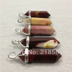 H-CCP04 10pcs Jaspers Agates Point Pendant with Silver Bail H-CCP04 10pcs Jaspers Agates Point Pendant with Silver Bail