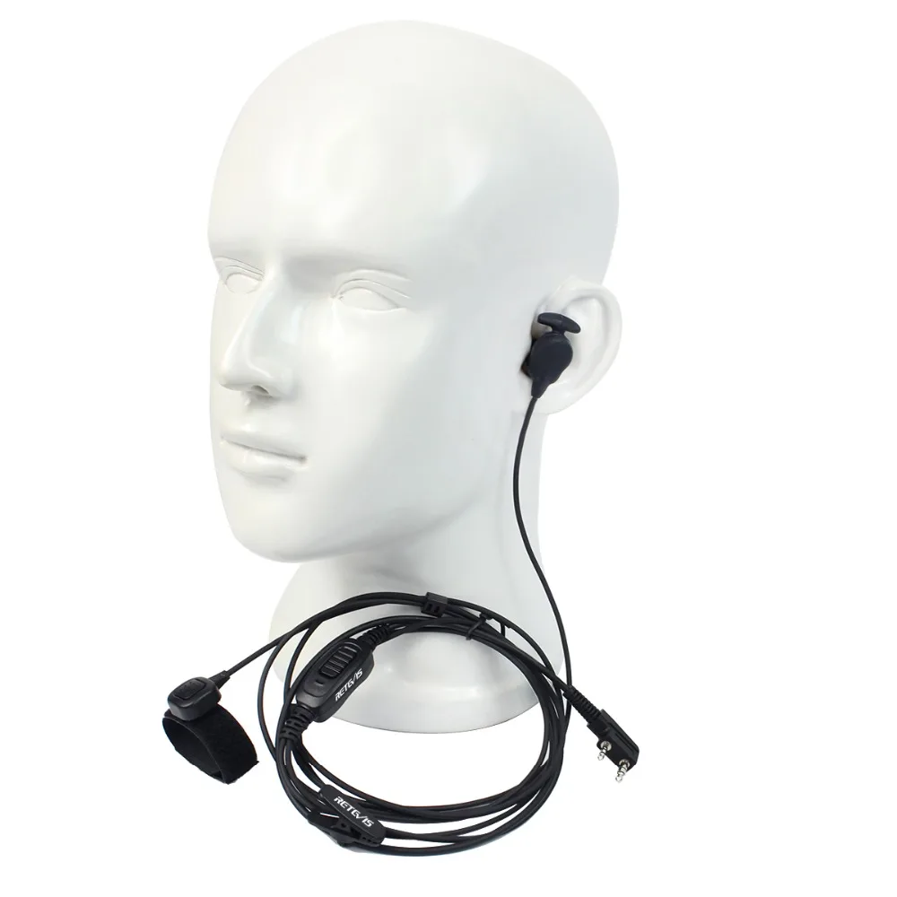 Professional 2Pin Ear Bone Earpiece 2-in-1 Speaker/Mic Finger PTT For Kenwood Retevis H777 For Baofeng UV 5R Walkie Talkie 10PCS enlarge