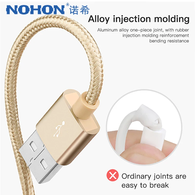NOHON микро USB кабель для быстрой зарядки Samsung S7 S6 Xiaomi Redmi Note 5 Huawei Android мобильный