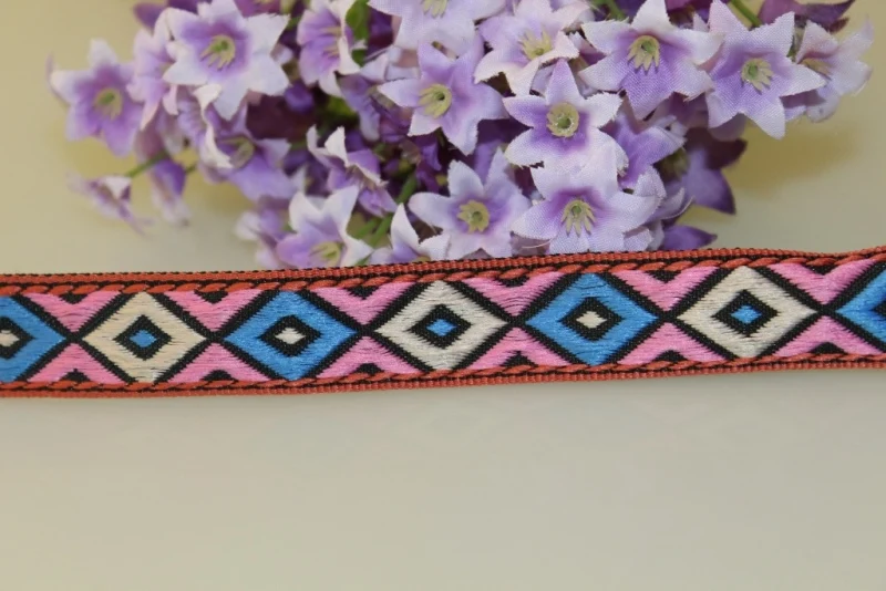 10 ярдов/Лот Ширина 2 1 см тканая жаккардовая лента геометрический квадратный ромб