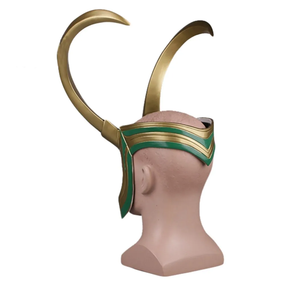 Thor 3 Ragnarok Маска Локи шлем для косплея Хэллоуин реквизит Рождественский подарок из ПВХ Золотая Маска Локи аксессуары