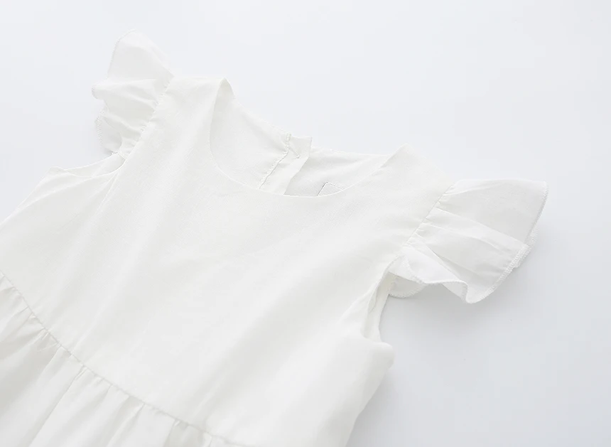 Baby Girls Summer Dress Cotton Sleeveless Kids Toddle White Beautiful Children Princess Clothing A-line Dresses Girl Party | Детская