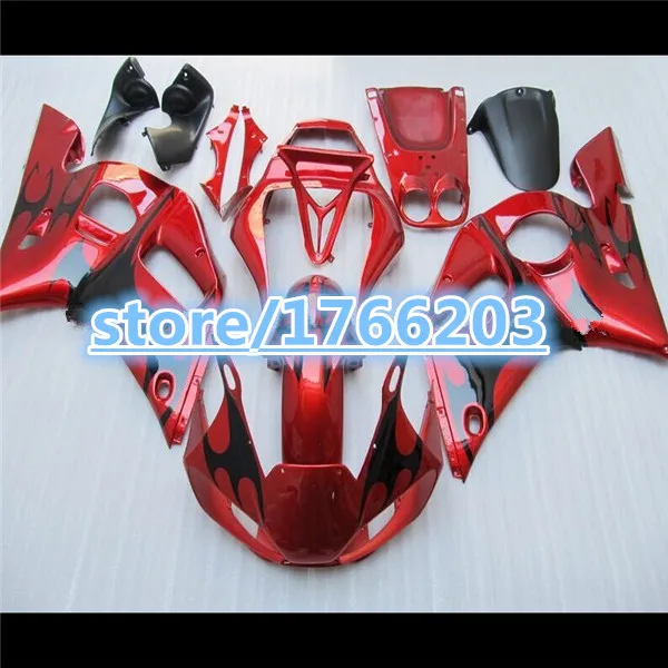 

Подходит для комплекта обтекателей R6 1998-2002 YZF R6 600 черное пламя YZF R6 98 99 00 01 02 обтекатель с черным пламенем в красном обтекателе bodyBBF