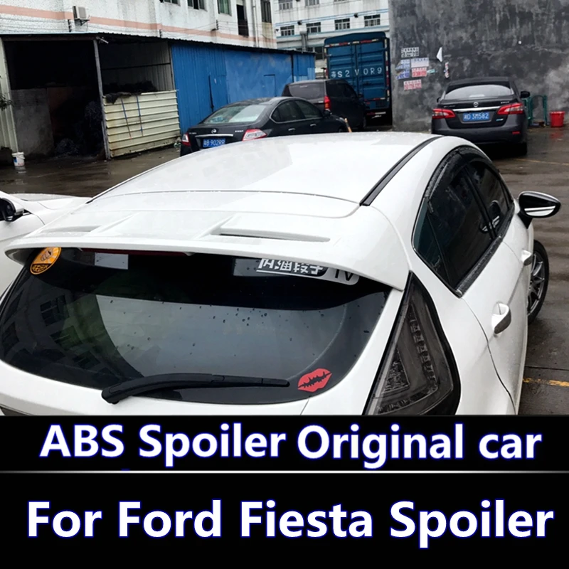 Для Ford Fiesta 2009-2017 спойлер высокого качества ABS Материал заднее крыло автомобиля