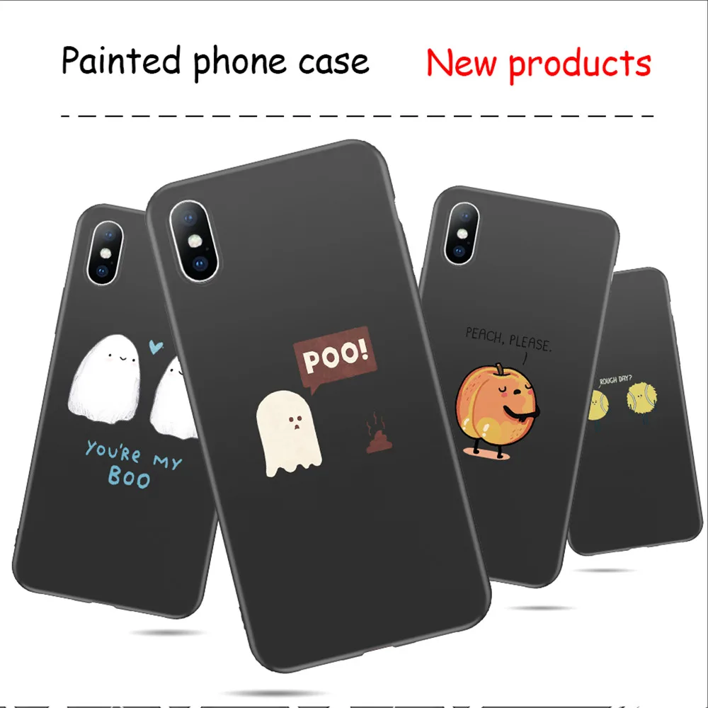 Ottwn модный мультяшный чехол для телефона для iPhone 6, 6s, 7, 8 Plus, 5, 5S, SE, мягкий, симпатичный, из ТПУ, чехол с рисунком кошки, динозавра для iPhone X, XR, XS Max