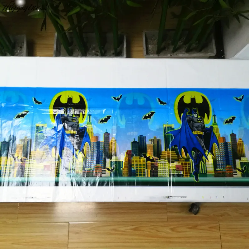 1pcs/lot batman tablecloths kids birthday party supplies table cover happy | Дом и сад