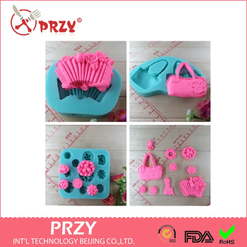 3 шт мешок/цветок/кнопка силиконовая форма мыло конфеты формы инструменты для