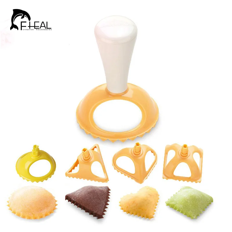 FHEAL 4 шт./компл. клецки создатель Еда Класс Пластик яблочного пирога пирог выпечки