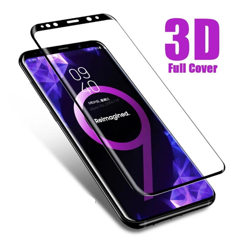 S 9 Glas 3D изогнутое закаленное стекло Защита для экрана Samsung Galaxy S9 S8 S7 S6 edge plus note 8 7