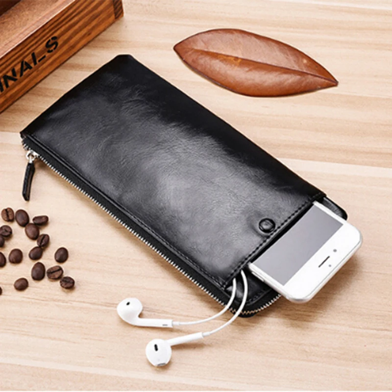 Мужской кошелек из искусственной кожи винтажный брендовый с отделением для карт