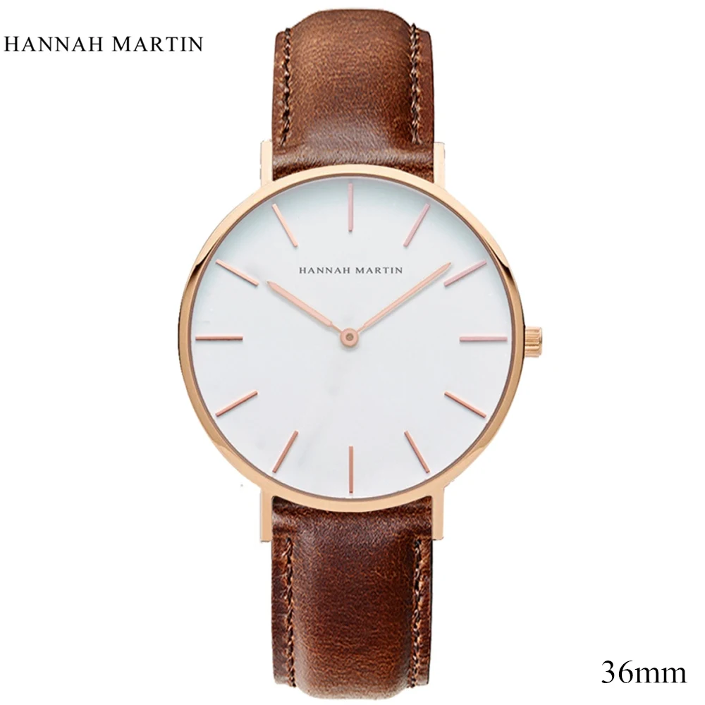 1230BK Size 36mm Женские кожаные часы, женские золотые часы, известный бренд, милые женские часы, кварцевые наручные часы, модные часы, черный бренд, Montre Femme - Цвет: 1230BK Size 36mm