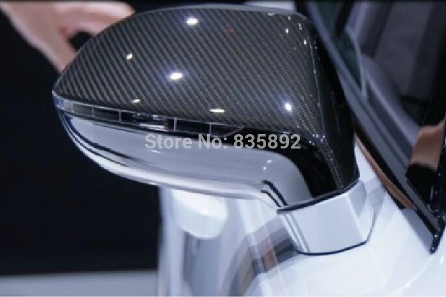 Real Carbon Fiber Add-on Type Auto Side Wing Caps Door Bonnet Car Rearview Mirror Cover for Audi A7 S7 RS7 |