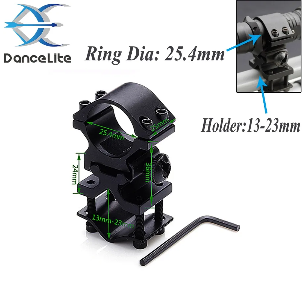 DanceLite K185 охотничьи фотовспышки с креплением на зажиме для светодиодного фонарика