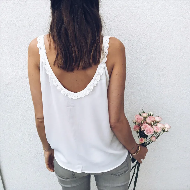 Новинка 2019 хит продаж сексуальная летняя Свободная майка без рукавов