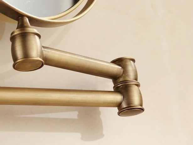 Античное складное зеркало для макияжа в ванную комнату с выдвижной лупой