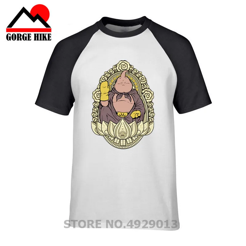 Хлопковая футболка Dragon Ball Z Buddist Majin Buu Son с Гоку Vegeta Cell коротким рукавом и круглым