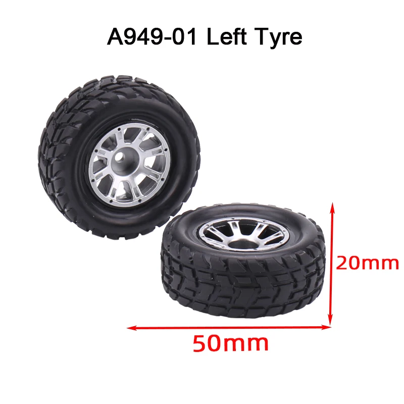 2 шт./лот WLToys 1:18 RC автомобиль запасные части колеса шины A949 01/A959 01/A969 01/A979 01/B/K929B