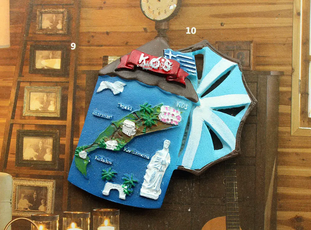 Остров кос Греция туристическое путешествие Сувенир 3D Смола декоративный магнит