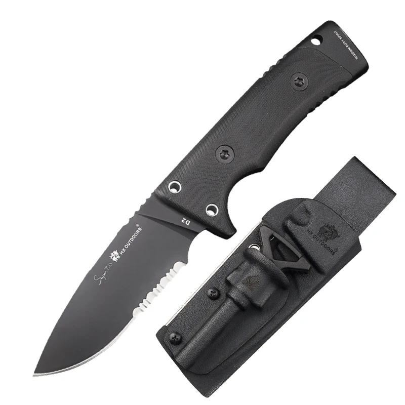 double blade HX на открытом воздухе хорошее прямое лезвие нож противоскользящая ручка нож s D2 нержавеющая сталь EDC инструменты выживания Охота Кемпинг Открытый инструмент - Цвет: double blade
