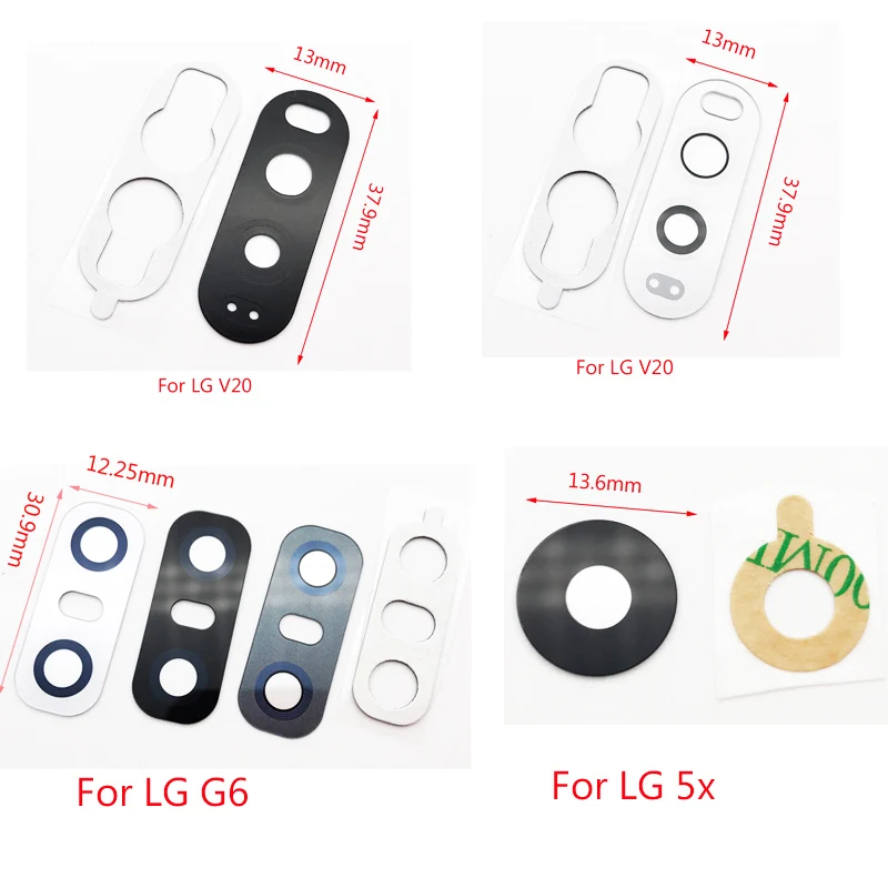 2 шт./лот для LG G5 G6 V20 для LG Google нексу 5 D820 D821 5X задняя Камера объектив Стекло обложки с липким Стикеры ремонт