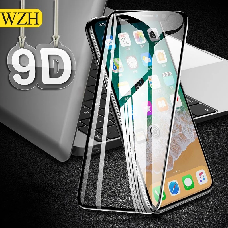 WZH 9D изогнутый край Полное покрытие закаленное стекло для iPhone X защита экрана на